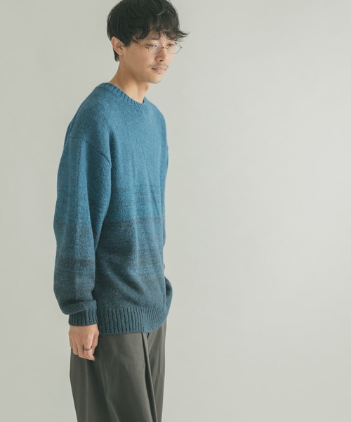 FORK&SPOON(フォークアンドスプーン)の「FORK&SPOON グラデーションニットプルオーバー(ニット/セーター・メンズ・ホワイト系その他/ブルー系その他・4/5)」の20枚目の写真