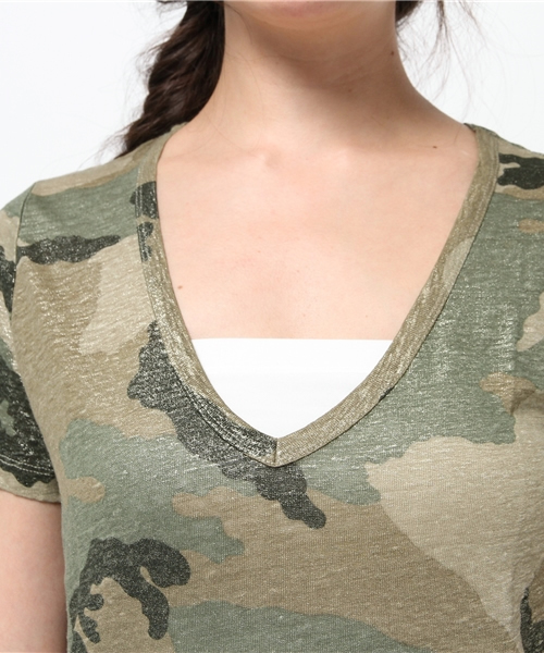 FIGARO Paris（フィガロパリ）の「◆MAJESTIC FILATURES カモフラTシャツ（Tシャツ/カットソー・レディース・カーキ・38/36）」の6枚目の写真