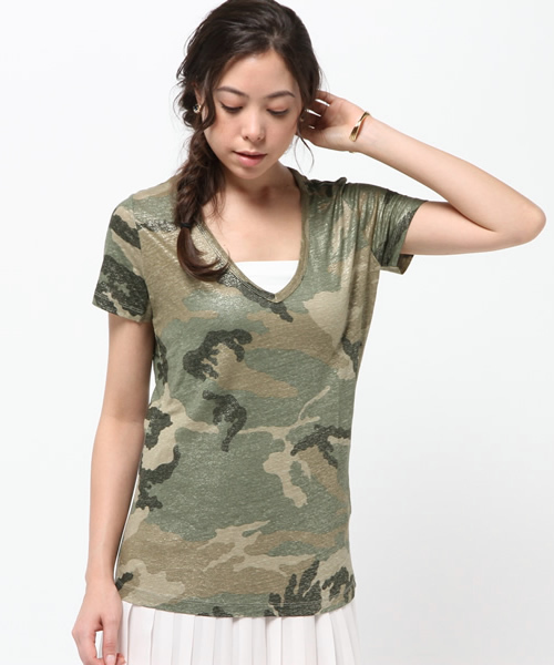 FIGARO Paris（フィガロパリ）の「◆MAJESTIC FILATURES カモフラTシャツ（Tシャツ/カットソー・レディース・カーキ・38/36）」の10枚目の写真