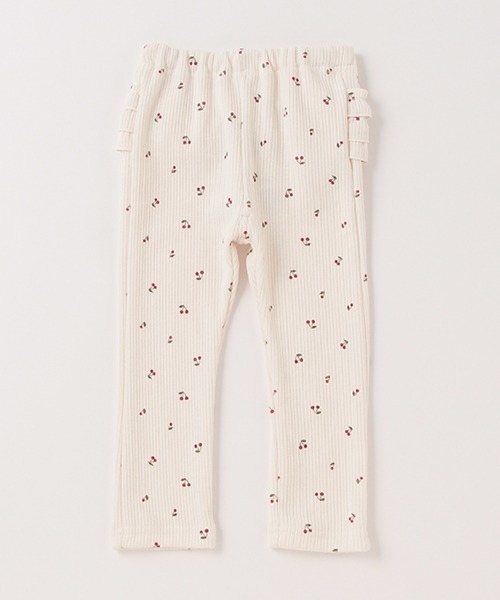 petit main（プティマイン）の「裏起毛バックフリルレギンス（レギンス/スパッツ・キッズ・オフホワイト/ブラック/チャコール/ネイビー/ライトベージュ/ピンク・100cm/120cm/80ｃｍ/90cm/110cm）」の2枚目の写真