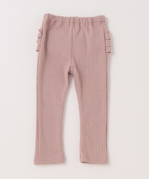 petit main（プティマイン）の「裏起毛バックフリルレギンス（レギンス/スパッツ・キッズ・オフホワイト/ブラック/チャコール/ネイビー/ライトベージュ/ピンク・100cm/120cm/80ｃｍ/90cm/110cm）」の6枚目の写真