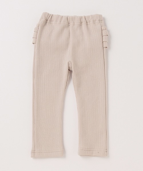 petit main（プティマイン）の「裏起毛バックフリルレギンス（レギンス/スパッツ・キッズ・オフホワイト/ブラック/チャコール/ネイビー/ライトベージュ/ピンク・100cm/120cm/80ｃｍ/90cm/110cm）」の4枚目の写真