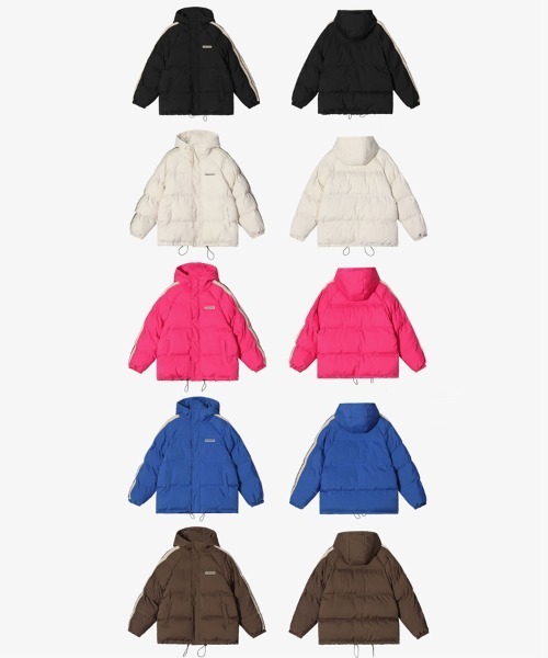 Ressaca（レサーカ）の「ワンポイントロゴ フード付きトラックフェイクダウンジャケット（ダウンジャケット/コート・レディース・オフホワイト/ブラック/ピンク/ブルー/ブラウン・XL/M/S/L）」の18枚目の写真