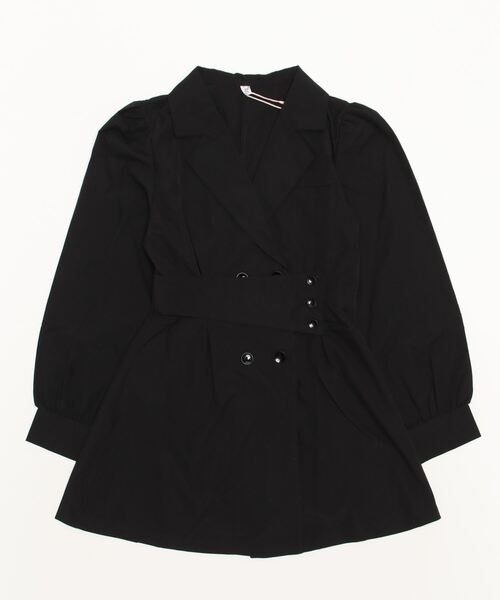 gossip!ロサンゼルス(ゴシップロサンゼルス)の「テーラードミニ丈ワンピース(ワンピース・レディース・ブラック/ベージュ/ブラック系その他/ベージュ系その他・M/L)」の9枚目の写真