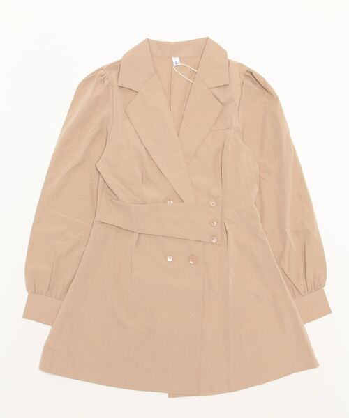 gossip!ロサンゼルス(ゴシップロサンゼルス)の「テーラードミニ丈ワンピース(ワンピース・レディース・ブラック/ベージュ/ブラック系その他/ベージュ系その他・M/L)」の21枚目の写真