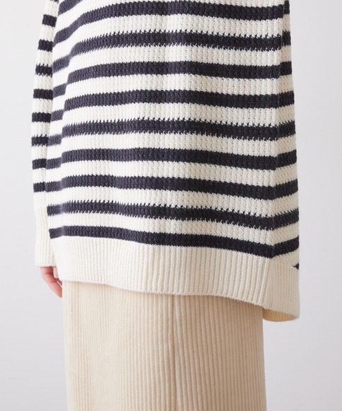 PUAL CE CIN（ピュアルセシン）の「パネルボーダーハイネックニットプルオーバー（ニット/セーター・レディース・ホワイト系/ベージュ系・FREE）」の20枚目の写真