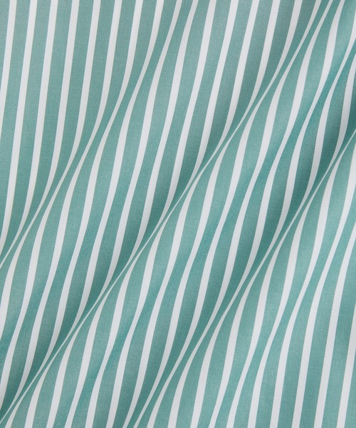 ADAM ET ROPE'（アダムエロペ）の「カラーストライプ ビッグシルエット レギュラーカラー シャツ/ロングシーズン着用可能（シャツ/ブラウス・メンズ・ブラウン/ライトグリーン・M/L）」の11枚目の写真