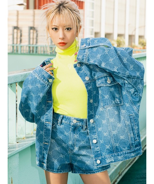 EGOIST（エゴイスト）の「EGモノグラム柄デニムショートパンツ