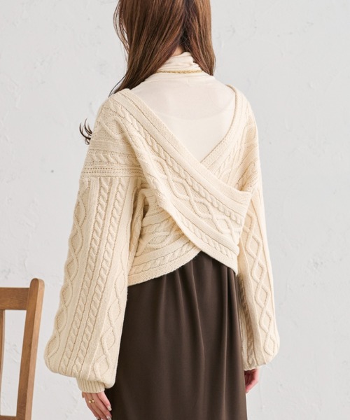 セール】2WAYケーブルクロスニット／【WEB/EC限定商品】（ニット