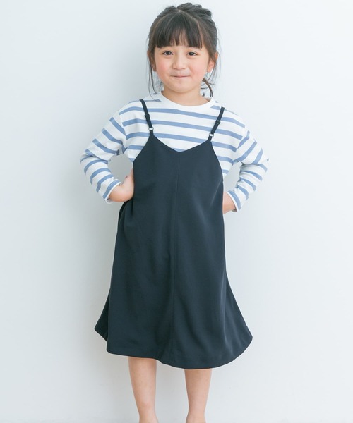 URBAN RESEARCH DOORS（アーバンリサーチドアーズ）の「『親子リンク』ボーダーワイドプルオーバー(KIDS)（Tシャツ/カットソー・キッズ・ネイビー/ピンク/ブルー・120/105/150/135）」の2枚目の写真