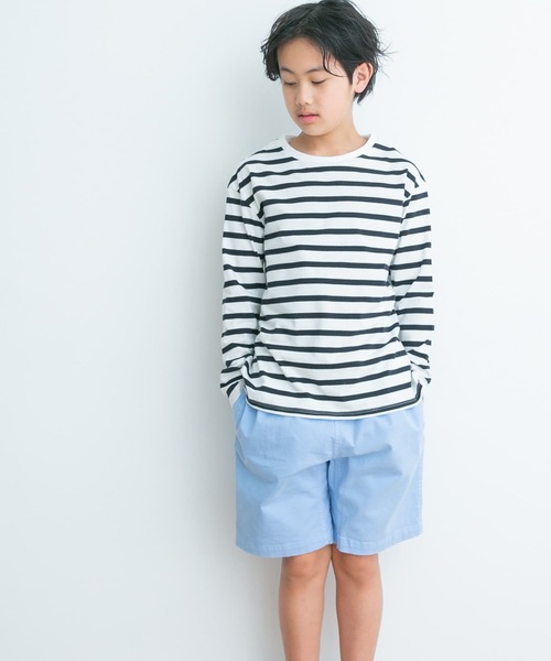 URBAN RESEARCH DOORS（アーバンリサーチドアーズ）の「『親子リンク』ボーダーワイドプルオーバー(KIDS)（Tシャツ/カットソー・キッズ・ネイビー/ピンク/ブルー・120/105/150/135）」の4枚目の写真