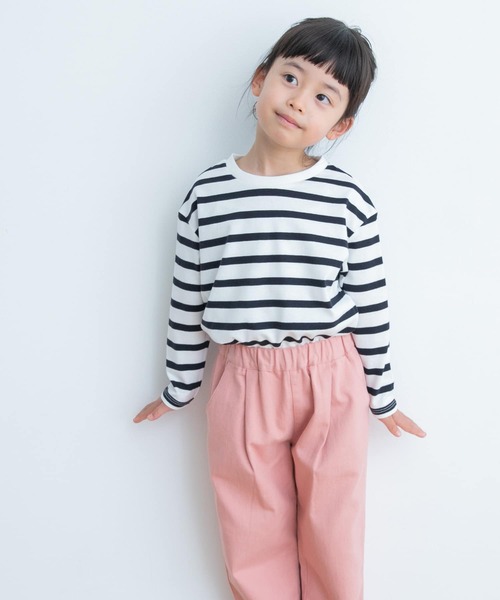 URBAN RESEARCH DOORS（アーバンリサーチドアーズ）の「『親子リンク』ボーダーワイドプルオーバー(KIDS)（Tシャツ/カットソー・キッズ・ネイビー/ピンク/ブルー・120/105/150/135）」の8枚目の写真