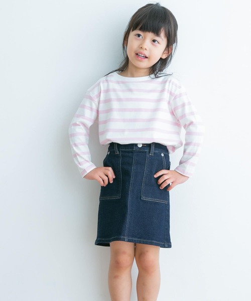 URBAN RESEARCH DOORS（アーバンリサーチドアーズ）の「『親子リンク』ボーダーワイドプルオーバー(KIDS)（Tシャツ/カットソー・キッズ・ネイビー/ピンク/ブルー・120/105/150/135）」の10枚目の写真