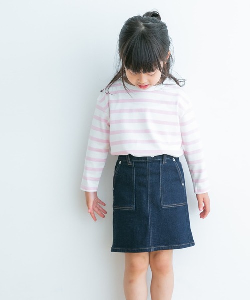 URBAN RESEARCH DOORS（アーバンリサーチドアーズ）の「『親子リンク』ボーダーワイドプルオーバー(KIDS)（Tシャツ/カットソー・キッズ・ネイビー/ピンク/ブルー・120/105/150/135）」の11枚目の写真