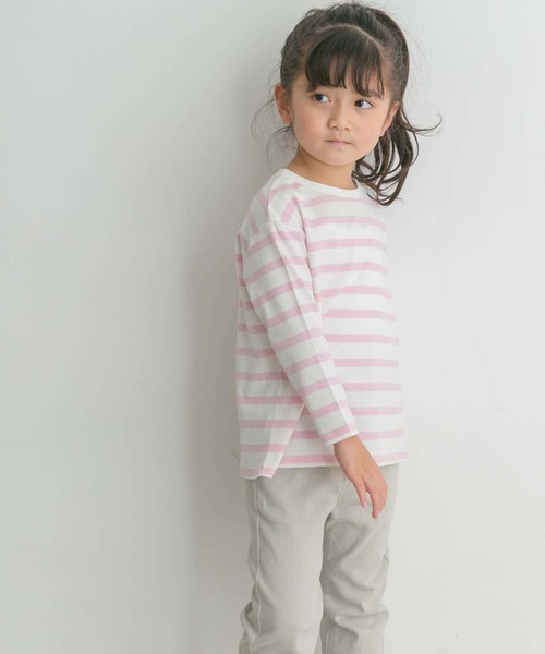 URBAN RESEARCH DOORS（アーバンリサーチドアーズ）の「『親子リンク』ボーダーワイドプルオーバー(KIDS)（Tシャツ/カットソー・キッズ・ネイビー/ピンク/ブルー・120/105/150/135）」の14枚目の写真
