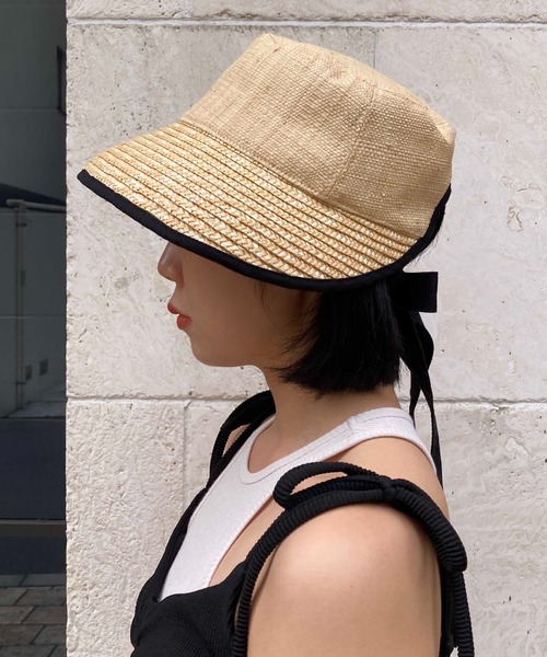 Casselini（キャセリーニ）の「Casselini(キャセリーニ)ボンネットハット（ハット・レディース・グリーン/ナチュラル/ブラック・FREE）」の3枚目の写真