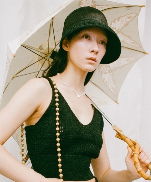 Casselini（キャセリーニ）の「Casselini(キャセリーニ)ボンネットハット（ハット・レディース・グリーン/ナチュラル/ブラック・FREE）」の10枚目の写真