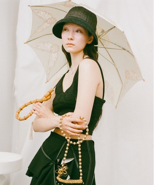 Casselini（キャセリーニ）の「Casselini(キャセリーニ)ボンネットハット（ハット・レディース・グリーン/ナチュラル/ブラック・FREE）」の11枚目の写真