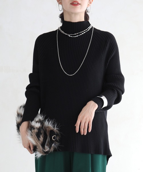 cawaii(カワイイ)の「新定番着痩せファッションニット RIBslimリブスリム(ニット/セーター・レディース・グリーン/アイボリー/パープル/イエロー/グレー/ブラック/ピンク・FREE)」の1枚目の写真