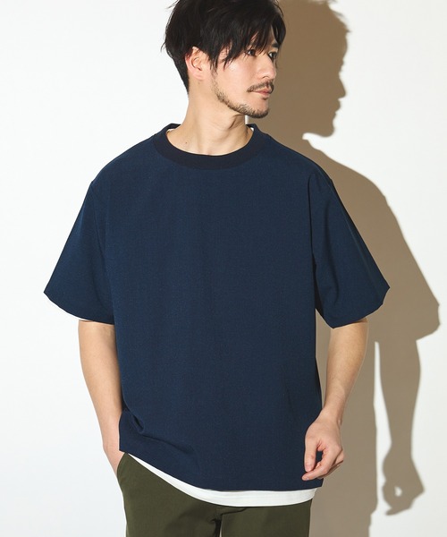 UNION STATION（ユニオンステーション）の「ポリエステルカチオンアンサンブルシャツ（シャツ/ブラウス・メンズ・ライトブルー/ベージュ/ネイビー・M/L/LL）」の3枚目の写真