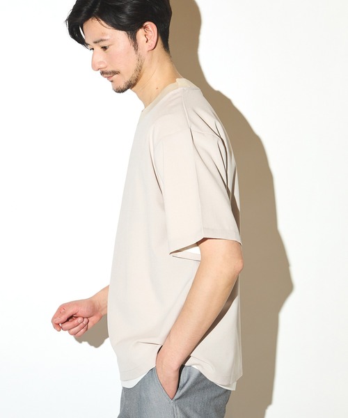 UNION STATION（ユニオンステーション）の「ポリエステルカチオンアンサンブルシャツ（シャツ/ブラウス・メンズ・ライトブルー/ベージュ/ネイビー・M/L/LL）」の4枚目の写真