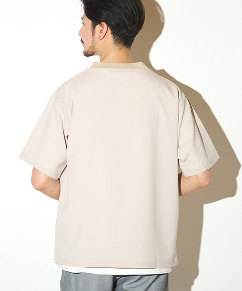 UNION STATION（ユニオンステーション）の「ポリエステルカチオンアンサンブルシャツ（シャツ/ブラウス・メンズ・ライトブルー/ベージュ/ネイビー・M/L/LL）」の5枚目の写真