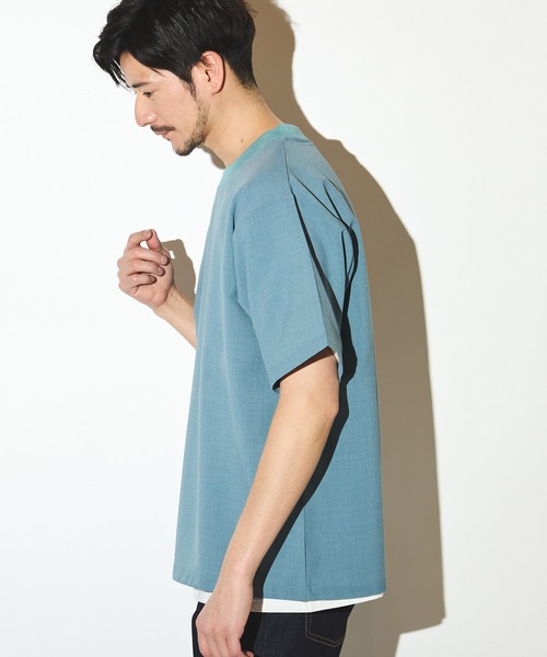 UNION STATION（ユニオンステーション）の「ポリエステルカチオンアンサンブルシャツ（シャツ/ブラウス・メンズ・ライトブルー/ベージュ/ネイビー・M/L/LL）」の6枚目の写真