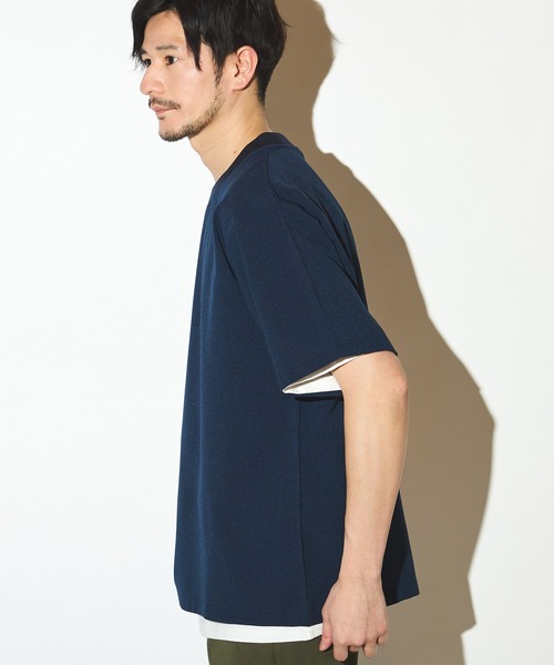 UNION STATION（ユニオンステーション）の「ポリエステルカチオンアンサンブルシャツ（シャツ/ブラウス・メンズ・ライトブルー/ベージュ/ネイビー・M/L/LL）」の8枚目の写真