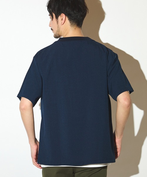 UNION STATION（ユニオンステーション）の「ポリエステルカチオンアンサンブルシャツ（シャツ/ブラウス・メンズ・ライトブルー/ベージュ/ネイビー・M/L/LL）」の9枚目の写真