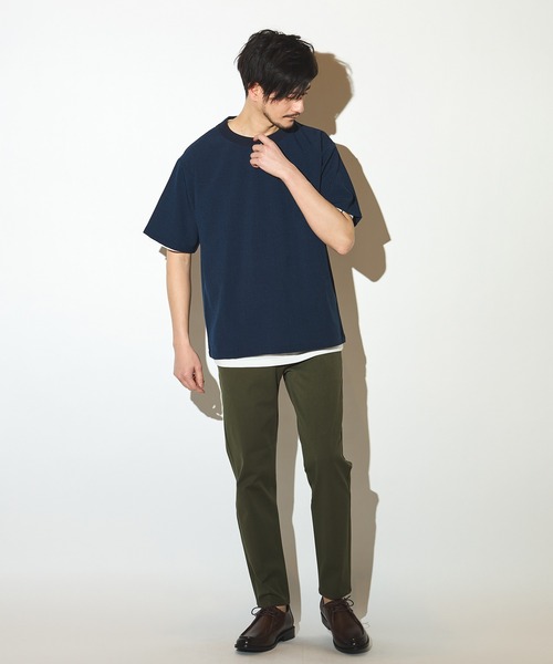 UNION STATION（ユニオンステーション）の「ポリエステルカチオンアンサンブルシャツ（シャツ/ブラウス・メンズ・ライトブルー/ベージュ/ネイビー・M/L/LL）」の12枚目の写真