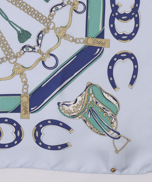 NOLLEY’S（ノーリーズ）の「シルクプリントスカーフ53（ラッキーバテイ）（バンダナ/スカーフ・レディース・ブルー系その他3・FREE）」の3枚目の写真