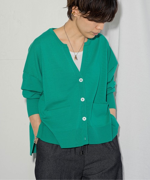 ottilie（オティーリエ）の「ottilie  キーネックカーデ（カーディガン/ボレロ・レディース・オフホワイト/イエロー/グリーン・FREE）」の3枚目の写真