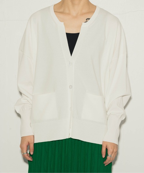 ottilie（オティーリエ）の「ottilie  キーネックカーデ（カーディガン/ボレロ・レディース・オフホワイト/イエロー/グリーン・FREE）」の12枚目の写真