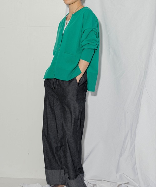 ottilie（オティーリエ）の「ottilie  キーネックカーデ（カーディガン/ボレロ・レディース・オフホワイト/イエロー/グリーン・FREE）」の21枚目の写真