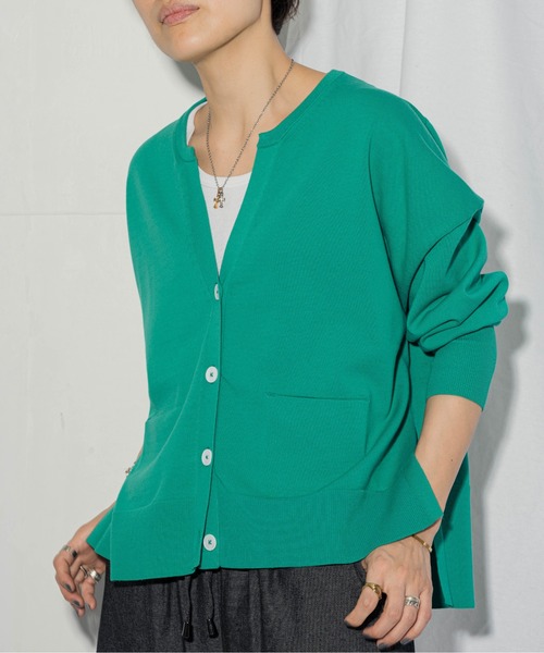 ottilie（オティーリエ）の「ottilie  キーネックカーデ（カーディガン/ボレロ・レディース・オフホワイト/イエロー/グリーン・FREE）」の20枚目の写真