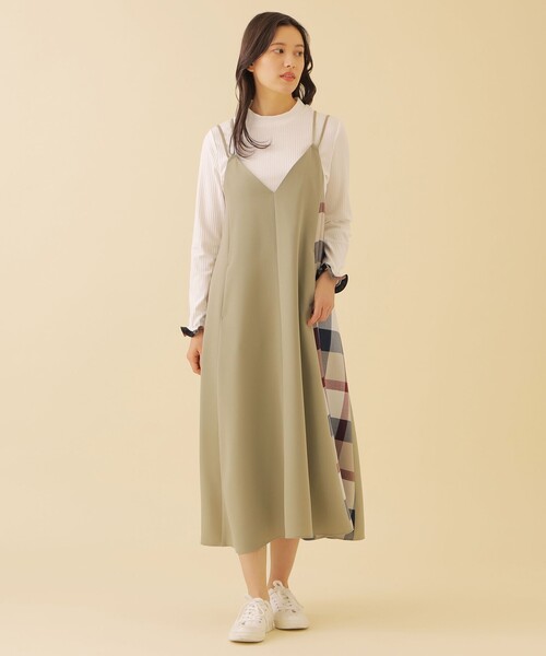 【きゅん】CB CRESTBRIDGE 肩見せIラインワンピース BLUE LABEL CRESTBRIDGE（ブルーレーベルクレストブリッジ）の