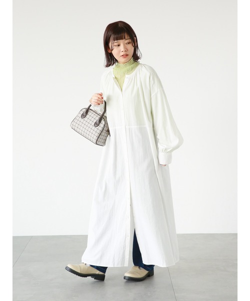 ehka sopo（エヘカソポ）の「波シアーカットソー（Tシャツ/カットソー・レディース・グリーン/キナリ/オフホワイト・ﾌﾘ-）」の13枚目の写真