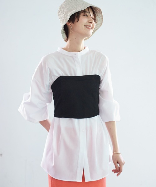 LEPSIM(レプシィム)の「デニムアソートビスチェ 182646(その他トップス・レディース・ブルー/ブラック・FREE)」の1枚目の写真