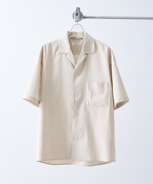 417 EDIFICE（フォーワンセブンエディフィス）の「"吸水速乾＆イージーケア"【Reflax / リフラクス】オープンカラーシャツ（シャツ/ブラウス・メンズ・オレンジ/グリーン/アイボリー/ネイビー/ブラウン/チャコールグレー・LARGE/MEDIUM/SMALL/X-LARGE）」の2枚目の写真