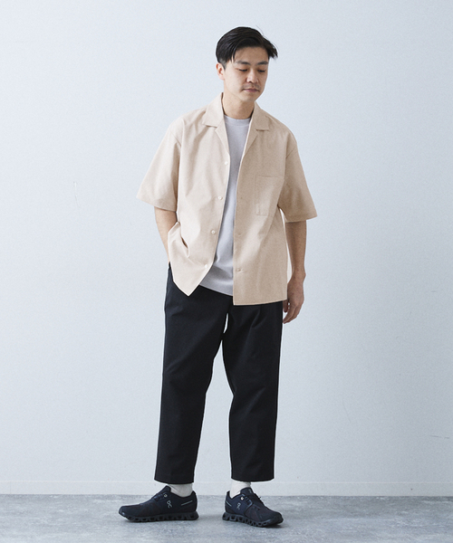 417 EDIFICE（フォーワンセブンエディフィス）の「"吸水速乾＆イージーケア"【Reflax / リフラクス】オープンカラーシャツ（シャツ/ブラウス・メンズ・オレンジ/グリーン/アイボリー/ネイビー/ブラウン/チャコールグレー・LARGE/MEDIUM/SMALL/X-LARGE）」の8枚目の写真