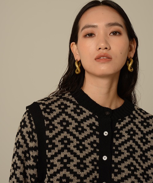 MATURED（マチュアード）の「【MATURED/マチュアード】ジャガードニットカーディガン（カーディガン/ボレロ・レディース・ベージュ/イエロー/ブルー・FREE）」の9枚目の写真