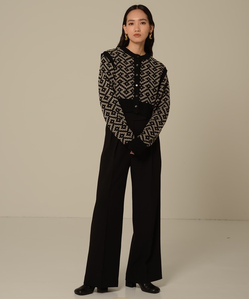 MATURED（マチュアード）の「【MATURED/マチュアード】ジャガードニットカーディガン（カーディガン/ボレロ・レディース・ベージュ/イエロー/ブルー・FREE）」の8枚目の写真