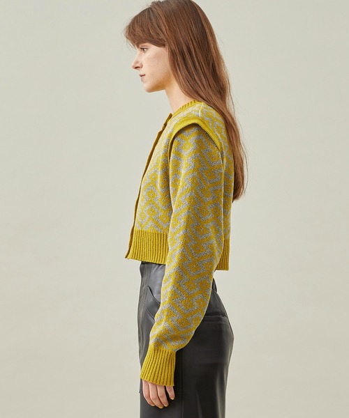 MATURED（マチュアード）の「【MATURED/マチュアード】ジャガードニットカーディガン（カーディガン/ボレロ・レディース・ベージュ/イエロー/ブルー・FREE）」の18枚目の写真