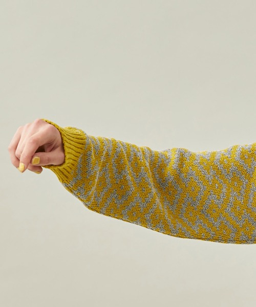 MATURED（マチュアード）の「【MATURED/マチュアード】ジャガードニットカーディガン（カーディガン/ボレロ・レディース・ベージュ/イエロー/ブルー・FREE）」の15枚目の写真