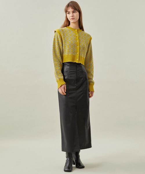 MATURED（マチュアード）の「【MATURED/マチュアード】ジャガードニットカーディガン（カーディガン/ボレロ・レディース・ベージュ/イエロー/ブルー・FREE）」の14枚目の写真