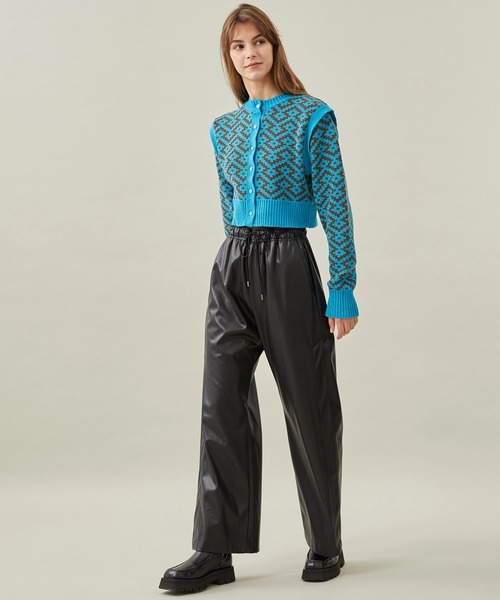 MATURED（マチュアード）の「【MATURED/マチュアード】ジャガードニットカーディガン（カーディガン/ボレロ・レディース・ベージュ/イエロー/ブルー・FREE）」の5枚目の写真