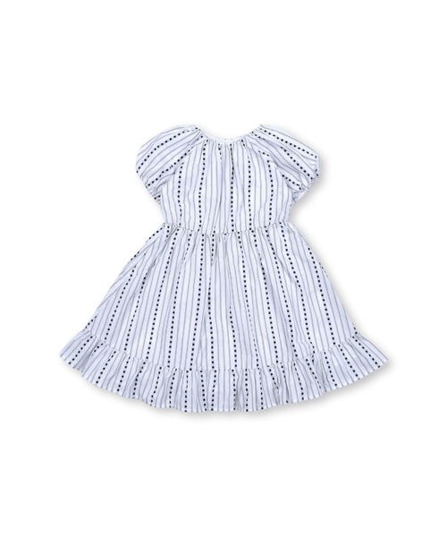 BeBe(ベベ)の「BeBe/【お揃い】コットンストライプギャザーワンピース(90~140cm)(ワンピース・キッズ・ホワイト系その他・100/120/110/140/130/90)」の6枚目の写真