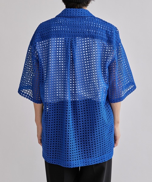 Lui's（ルイス）の「【Neucon / ニューコン】23SS メッシュショートスリーブシャツ（シャツ/ブラウス・メンズ・ブラック/ブルー・1/2）」の10枚目の写真