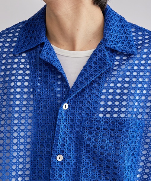 Lui's（ルイス）の「【Neucon / ニューコン】23SS メッシュショートスリーブシャツ（シャツ/ブラウス・メンズ・ブラック/ブルー・1/2）」の16枚目の写真