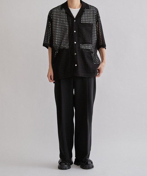 Lui's（ルイス）の「【Neucon / ニューコン】23SS メッシュショートスリーブシャツ（シャツ/ブラウス・メンズ・ブラック/ブルー・1/2）」の15枚目の写真